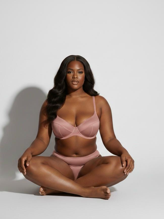 Ensemble Lingerie Rose Antime - Soutien-Gorge Balconnet & Culotte
