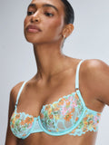 Soutien-Gorge Savage x Fenty Balconnet Dentelle Turquoise Broderie