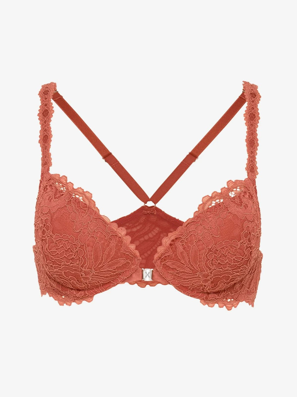 Soutien-Gorge Savage x Fenty Push-Up Dentelle Corail